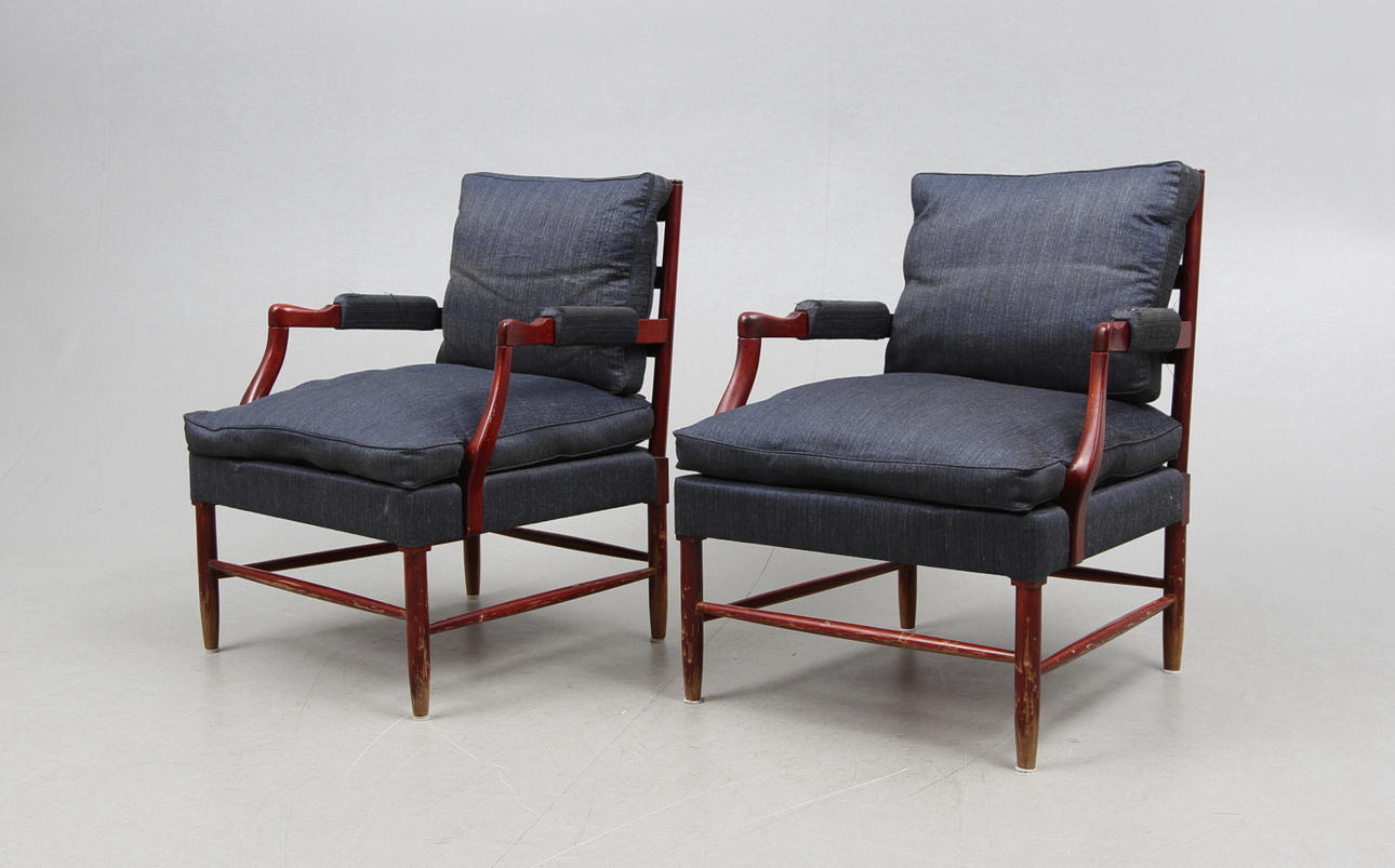 Fåtöljer, ett par, Design Kerstin Hörlin Holmqvist, för OPE, 1960-tal..
