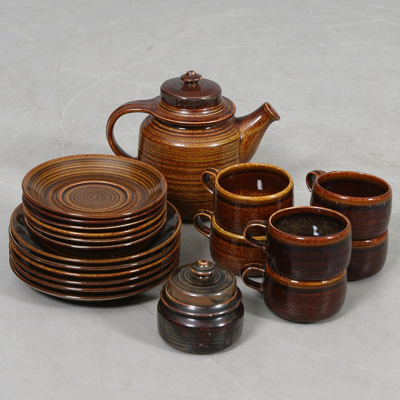 TEA SET, 20 pieces, ceramics, Arabia, 1970s.