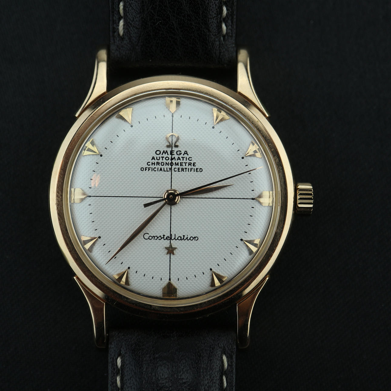 OMEGA CONSTELLATION CHRONOMETER 750 ROSE GOLD 1956.