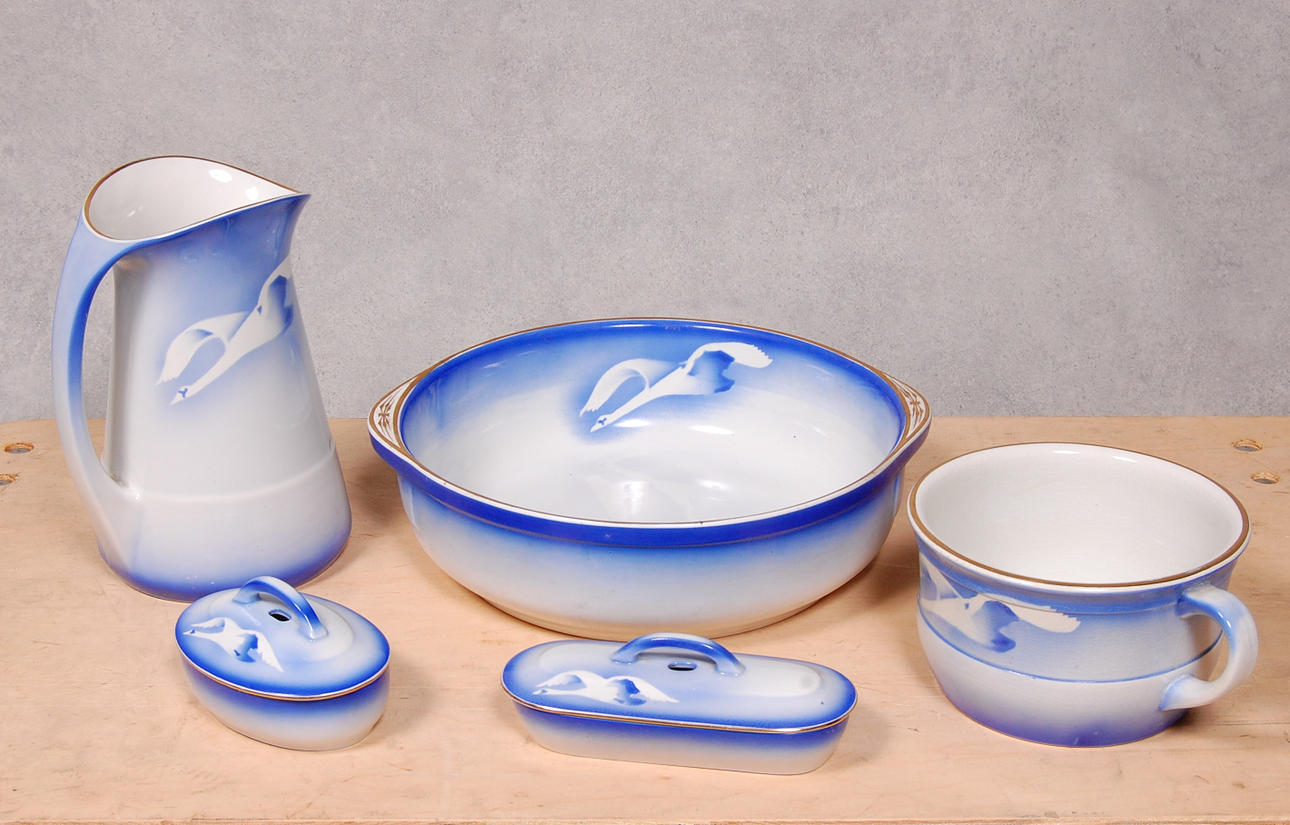 TVÄTTSERVIS, 5 delar, Rörstrand,1900-talets början.