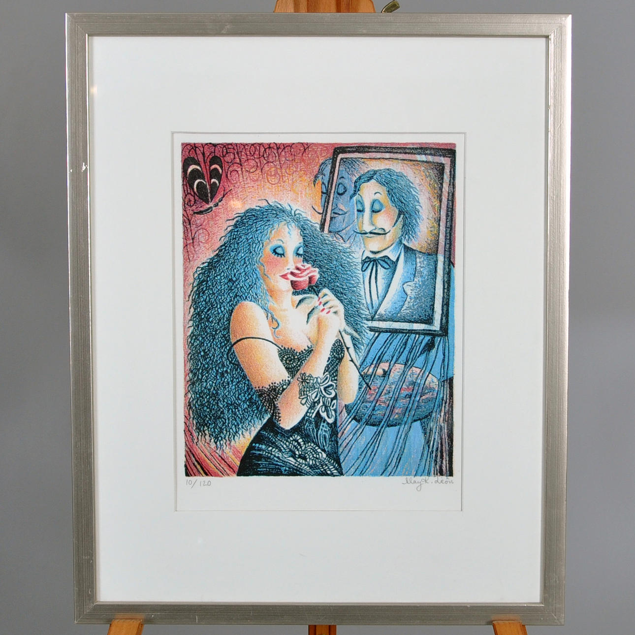 MAY K LEON. färglitografi.