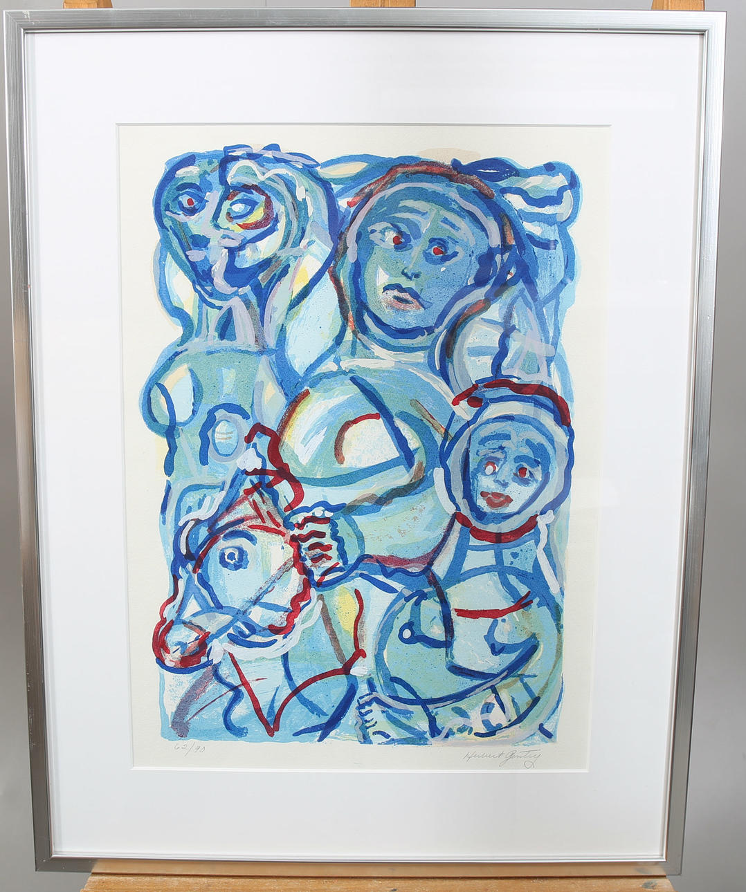 HUBERT GENTRY. Color lithograph, numbered 62/90, signed.