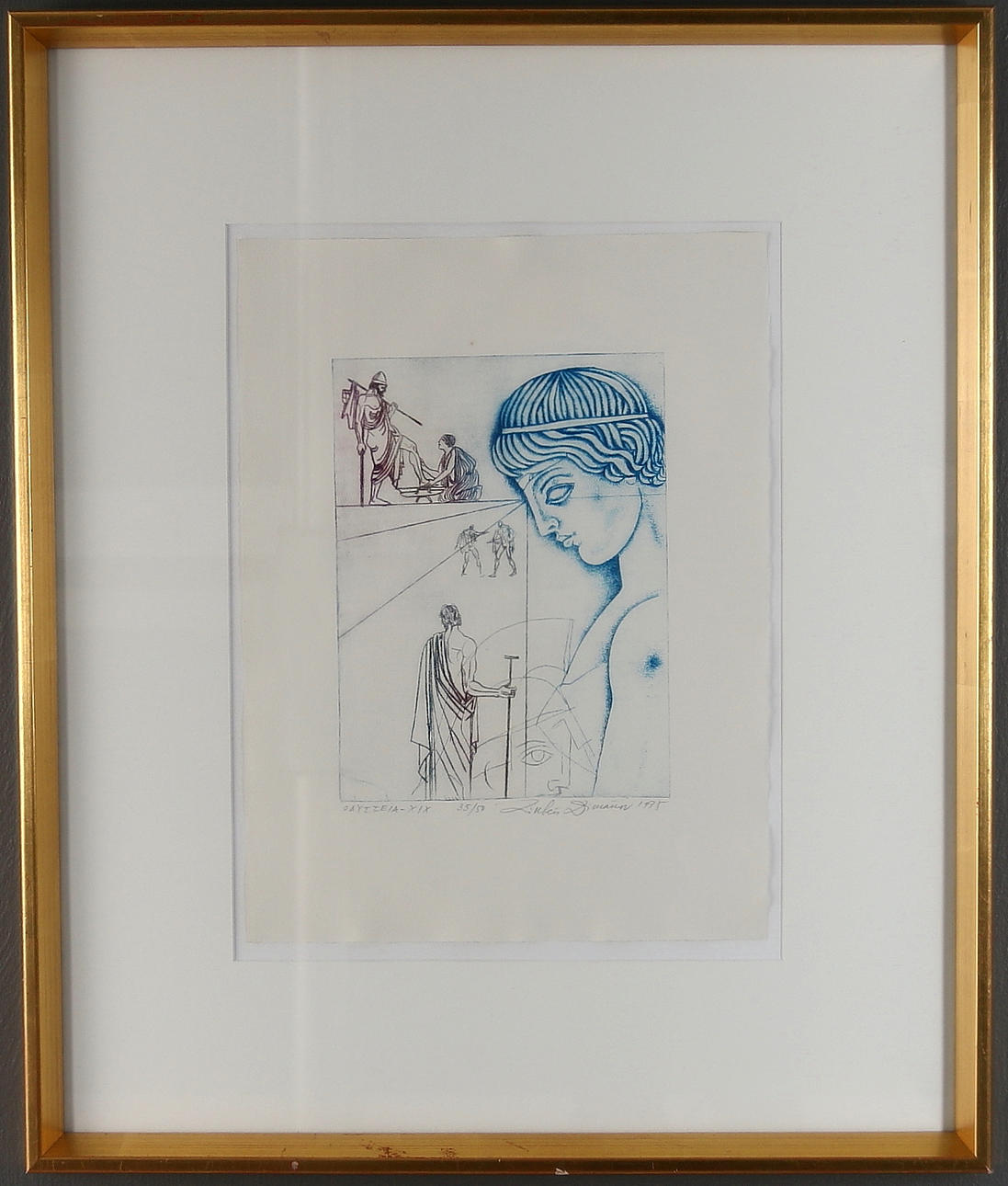 LUBEN DIMANOV. Etching, signed, numbered, 35/50, 1975.