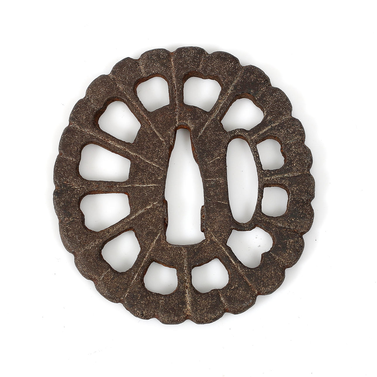 TSUBA, iron, Japan, 15th century.