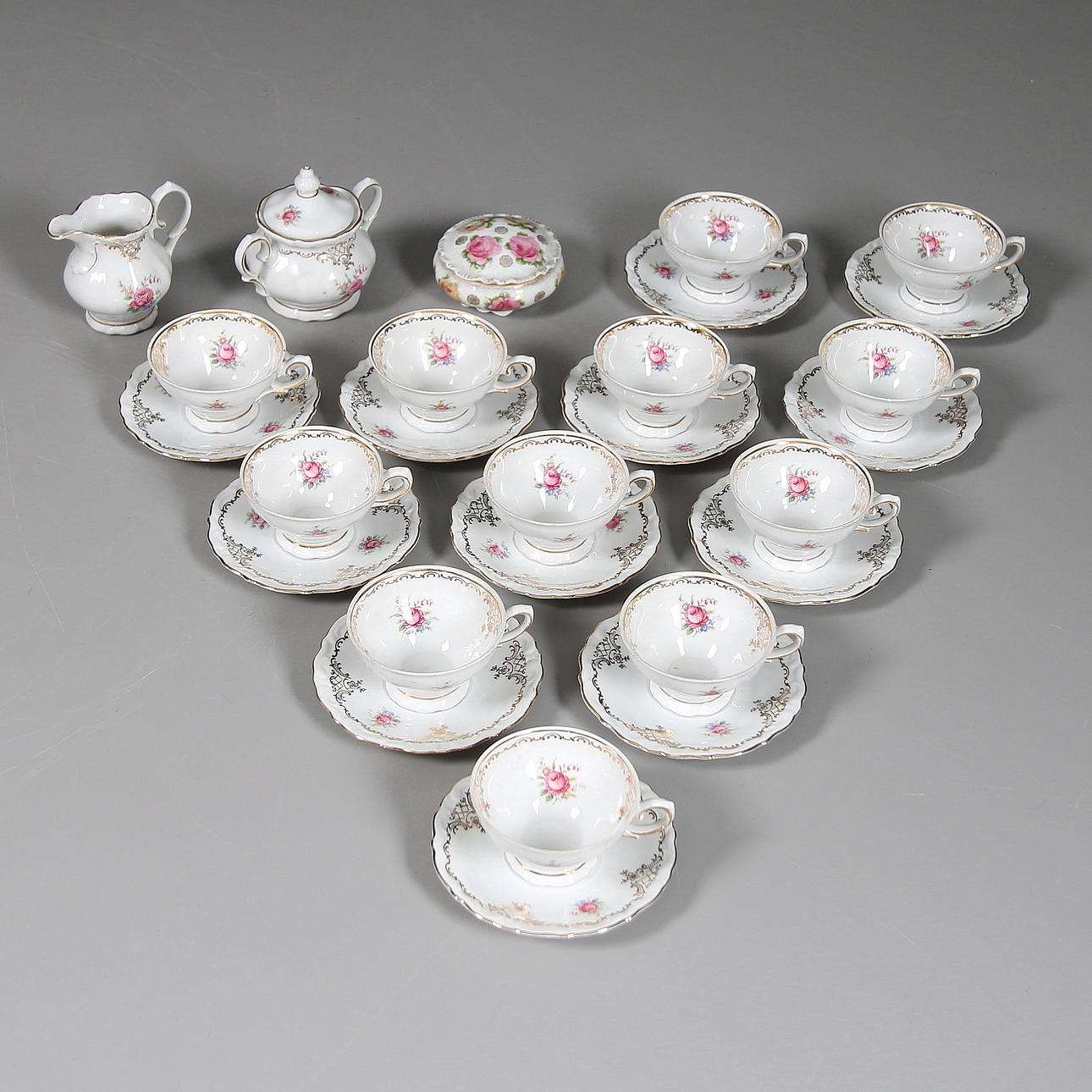 KAFFESERVIS, 27 delar, porslin, Bavaria, Germany.