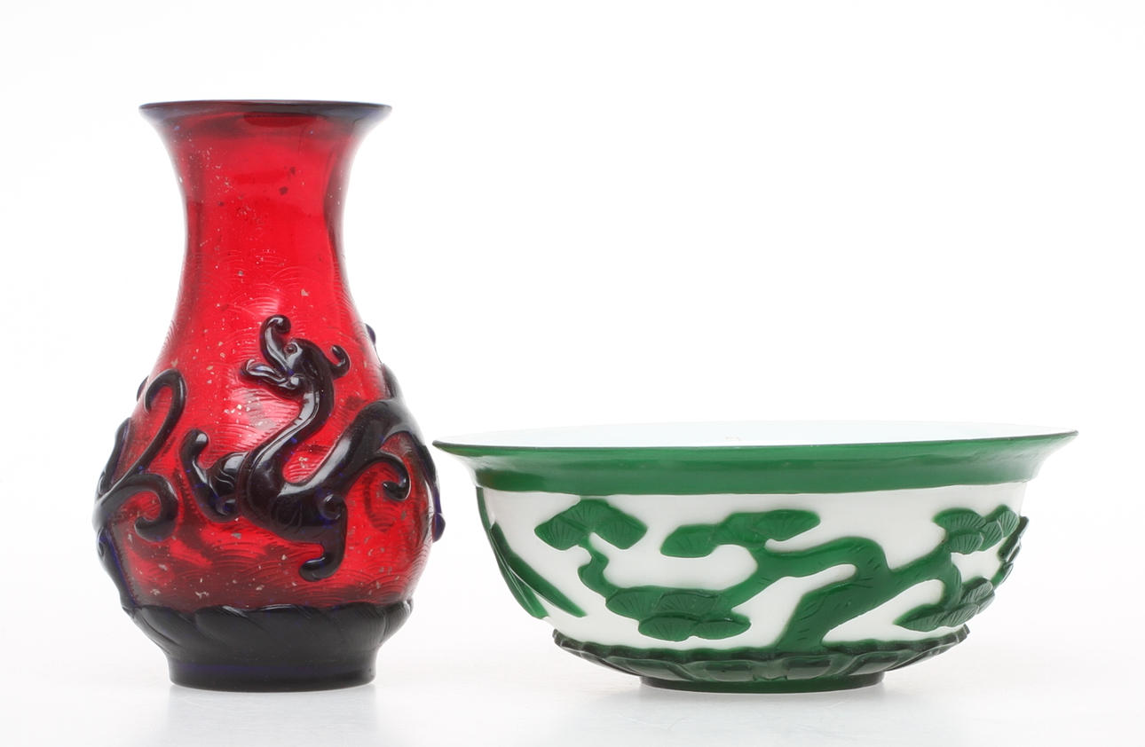 SKÅL och VAS, pekingglas.