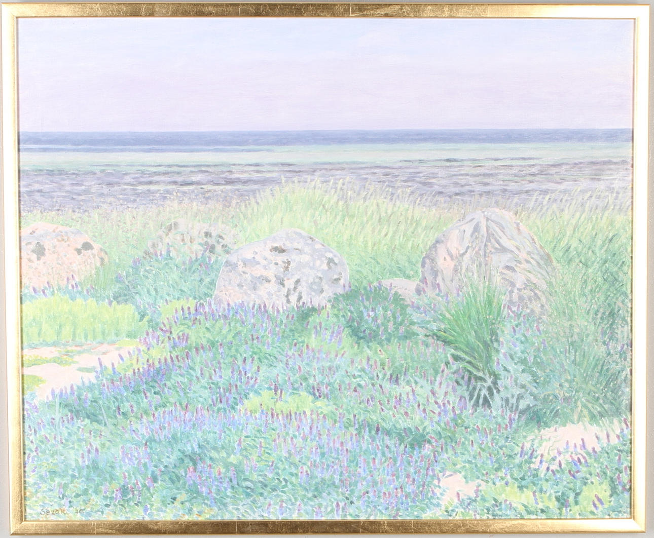 HARUO SEZAKI. Kråkviken, Österlen, olja på duk, signerad.