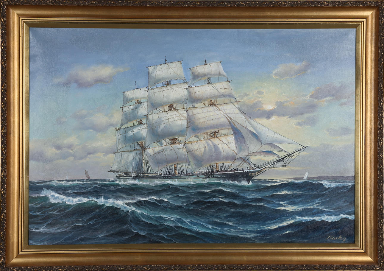 CARL MARIUS. oil on canvas, signed.