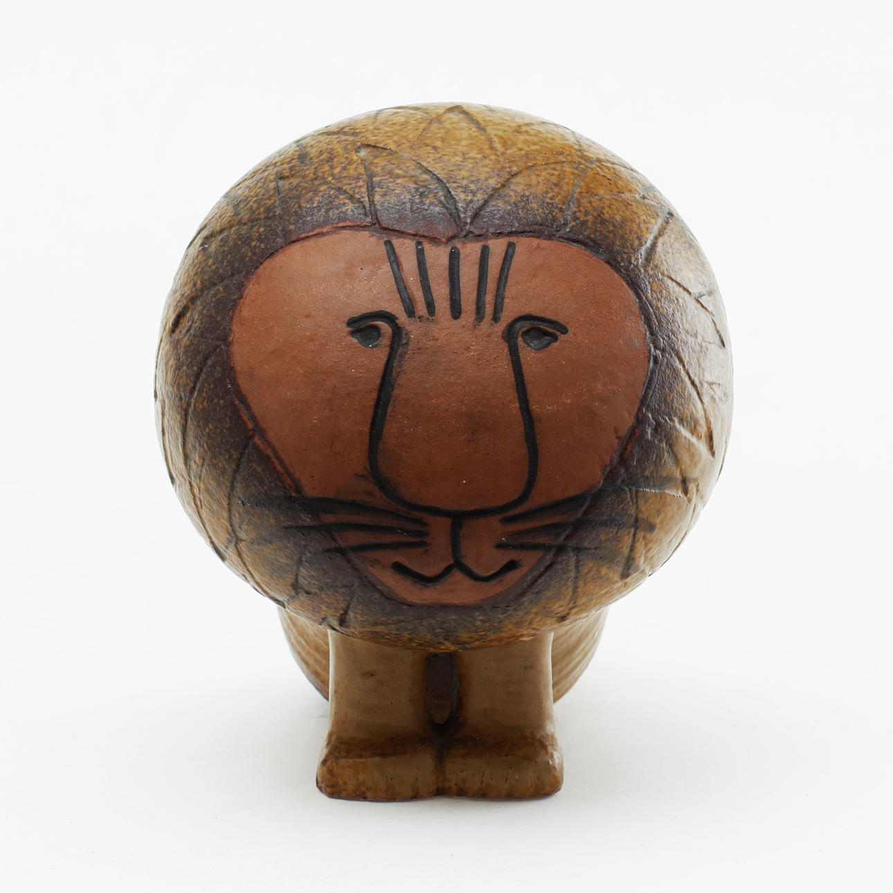 LISA LARSON. Figurin lejon, stengods, Gustavsberg.