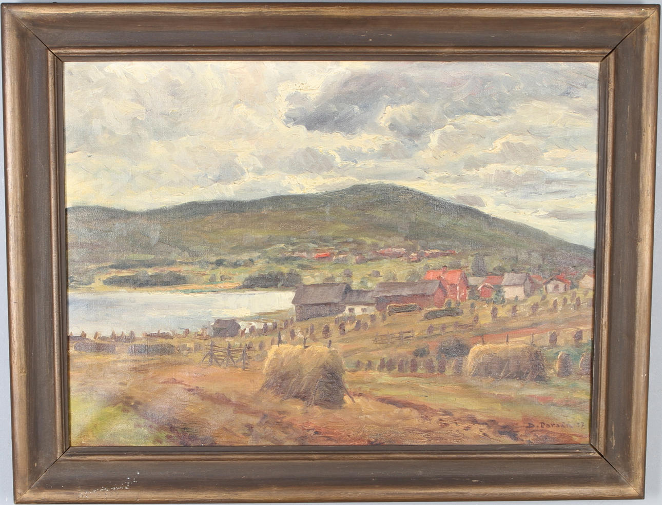 DAVID PARSÉN. Landskap från Liljansnäs, olja på duk, signerad samt daterad -37.