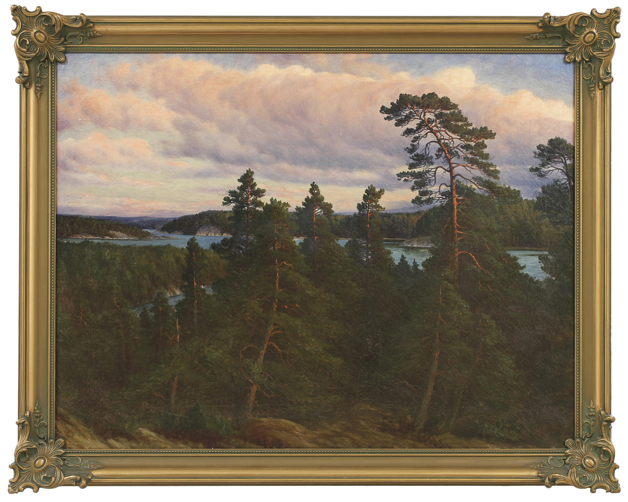 OKÄND KONSTNÄR. Olja på duk. Bär signatur.