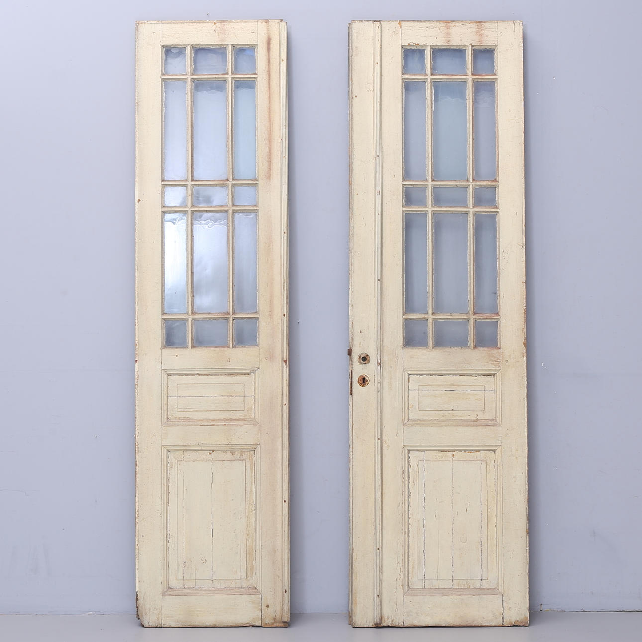 PARDÖRRAR med glas. 1800/1900-tal.