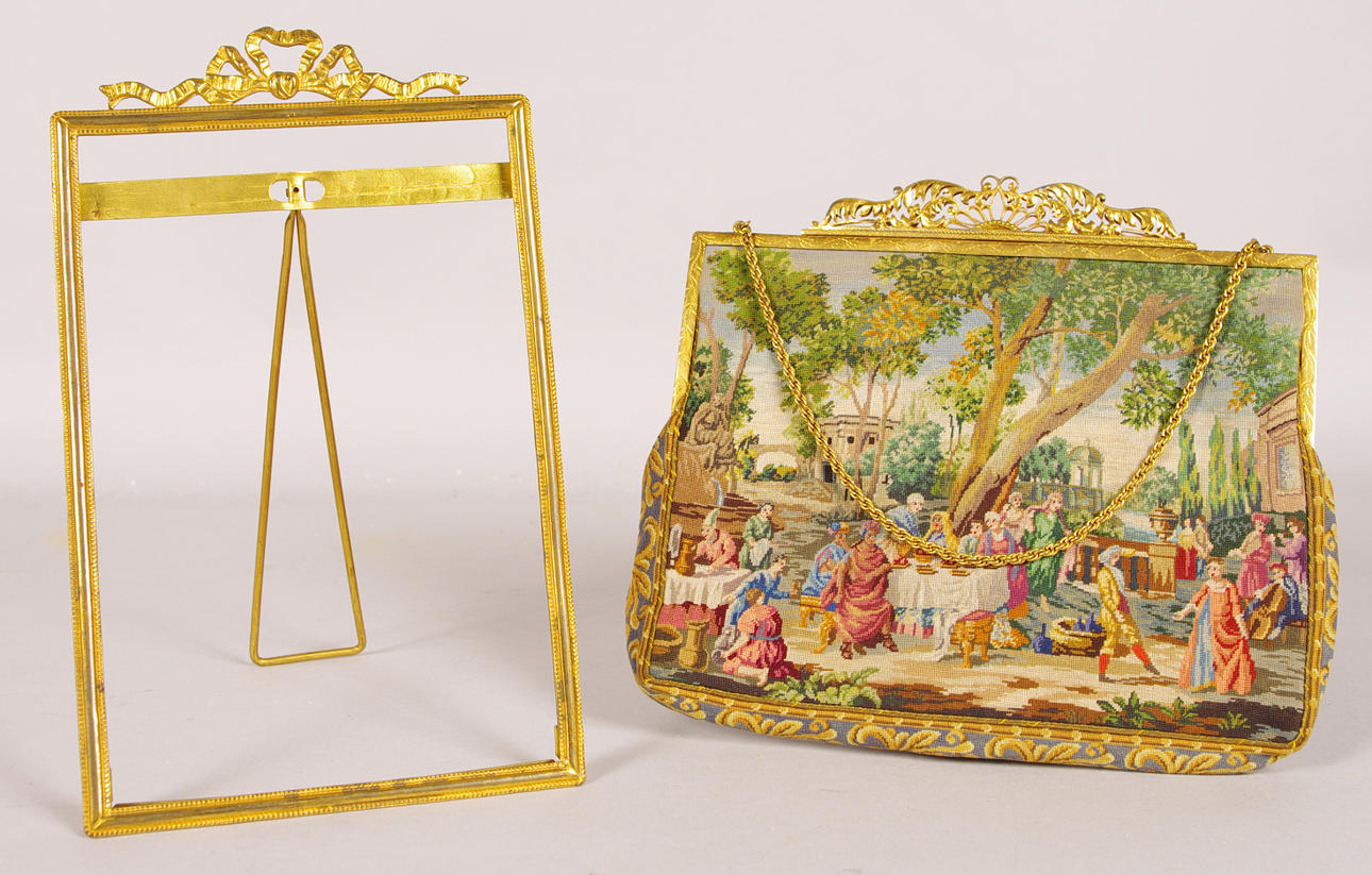 AFTONVÄSKA SAMT RAM, rokoko- samt gustaviansk stil.