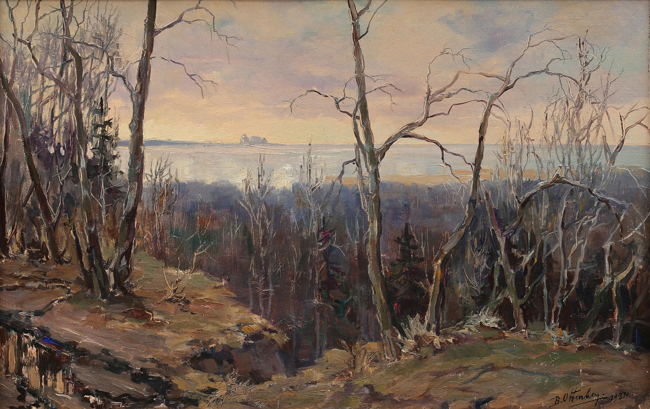 BORIS OTTENBERG (1891-1946). Oil on Board, signed B. Ottenberg, dated 1934.