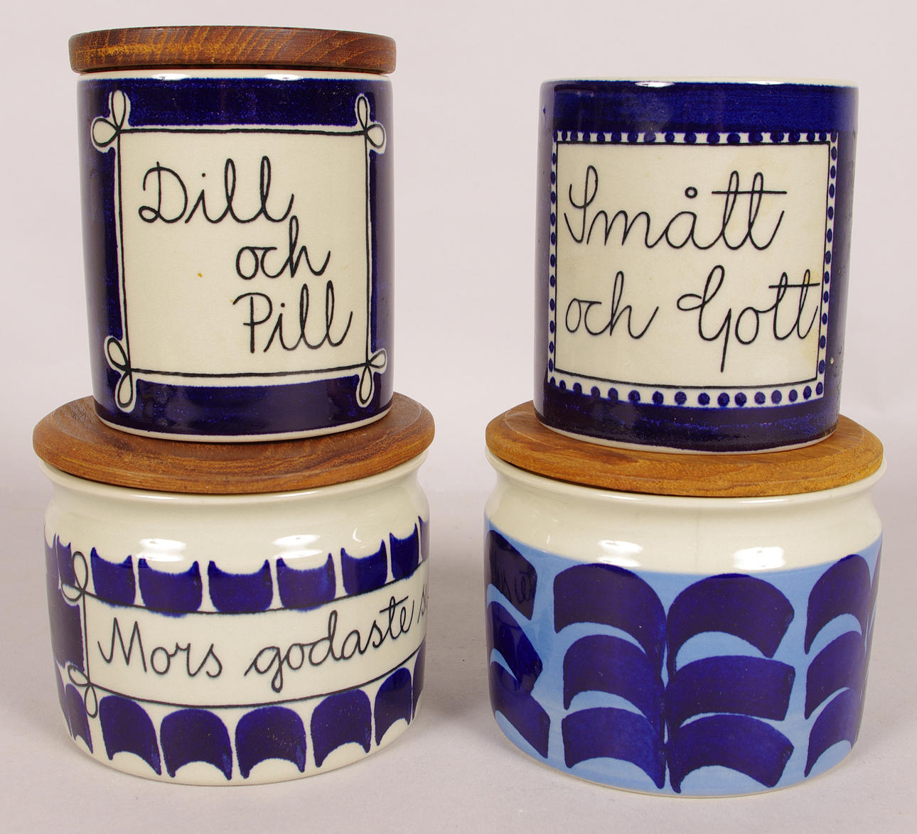 BURKAR, 4 stycken, Marianne Westman, Rörstrand.