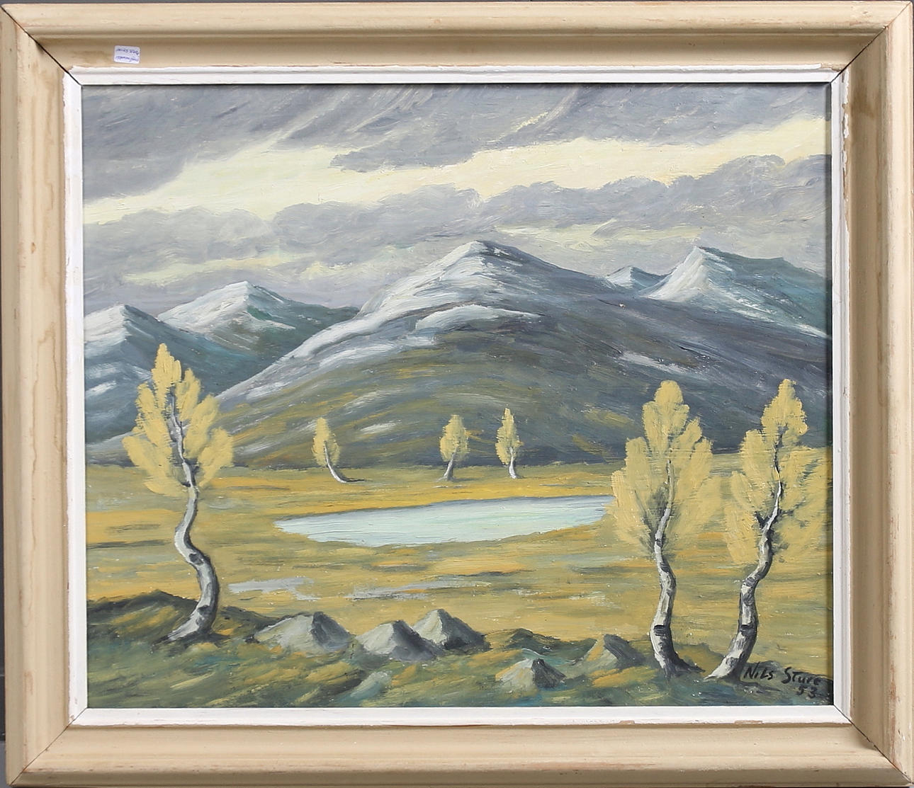 NILS STURE. Olja på pannå, signerad och daterad -53.