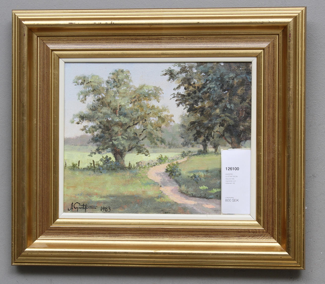 ANDERS GUSTAFSSON. olja på duk, signerad och daterad.