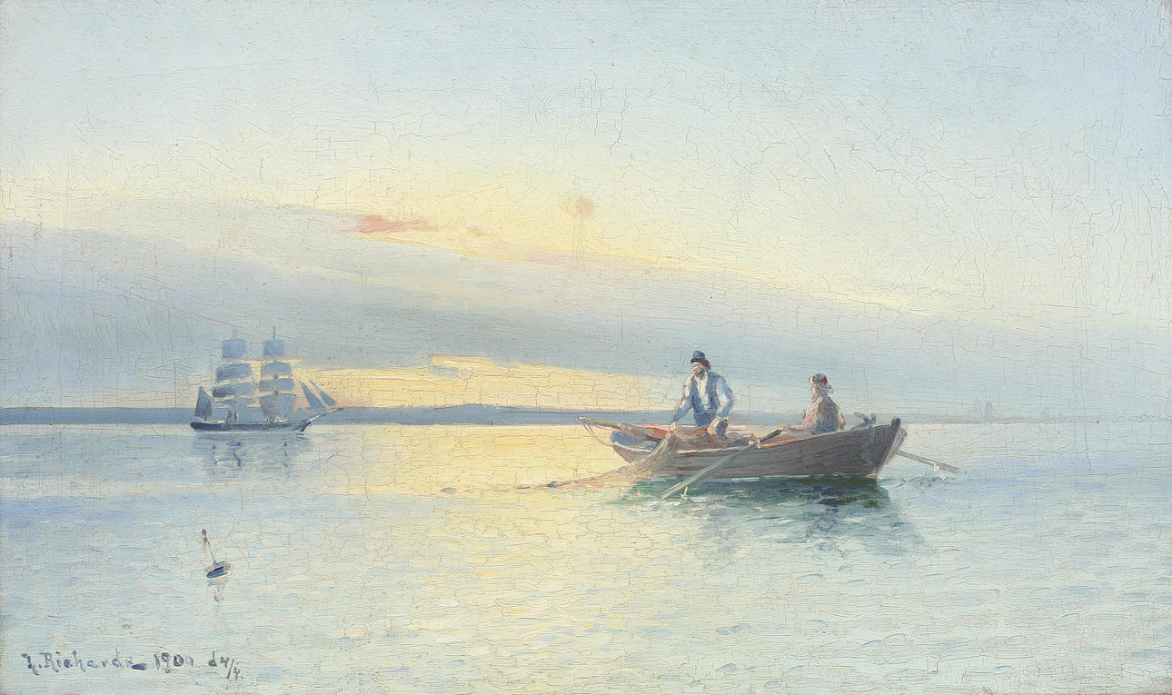 LUDVIG RICHARDE. Olja på duk, signerad L. Richarde 1900 4/4.