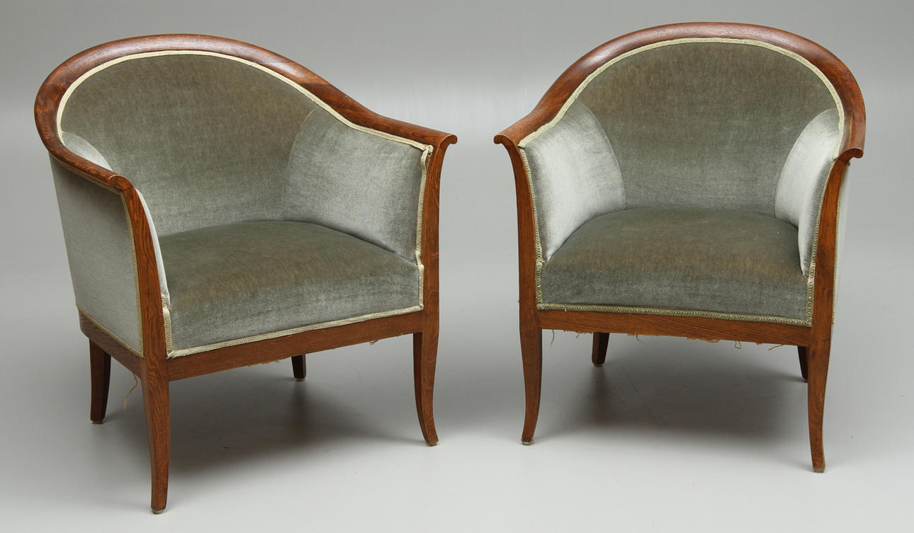 FÅTÖLJER, 1 par, empirestil, 1900-tal.