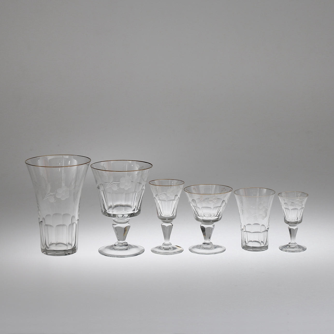 GLASSERVIS, 54 delar, Kosta, 1900-tal.