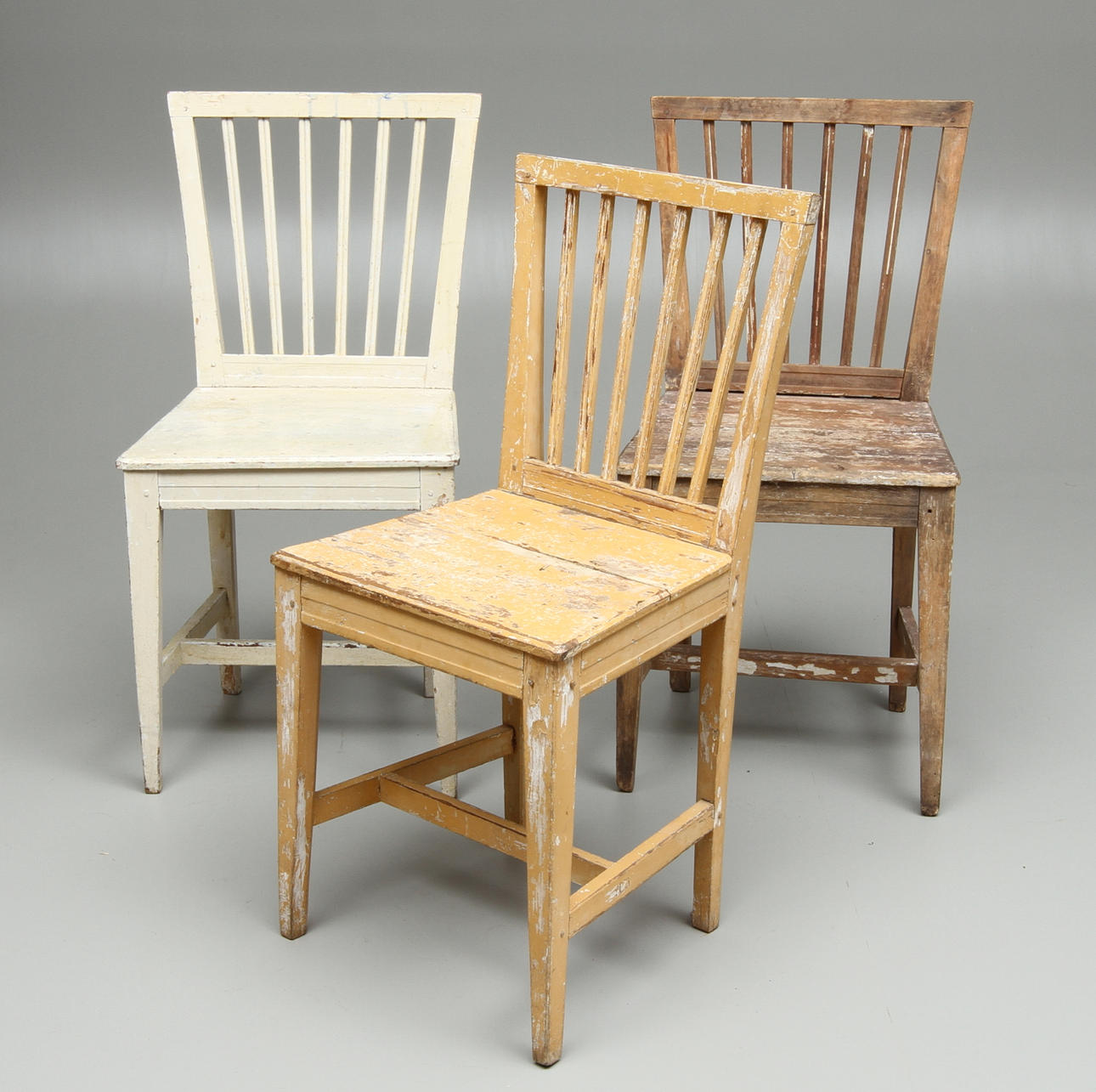 LEKSANDSSTOLAR 3 st, 1800-talets första hälft.