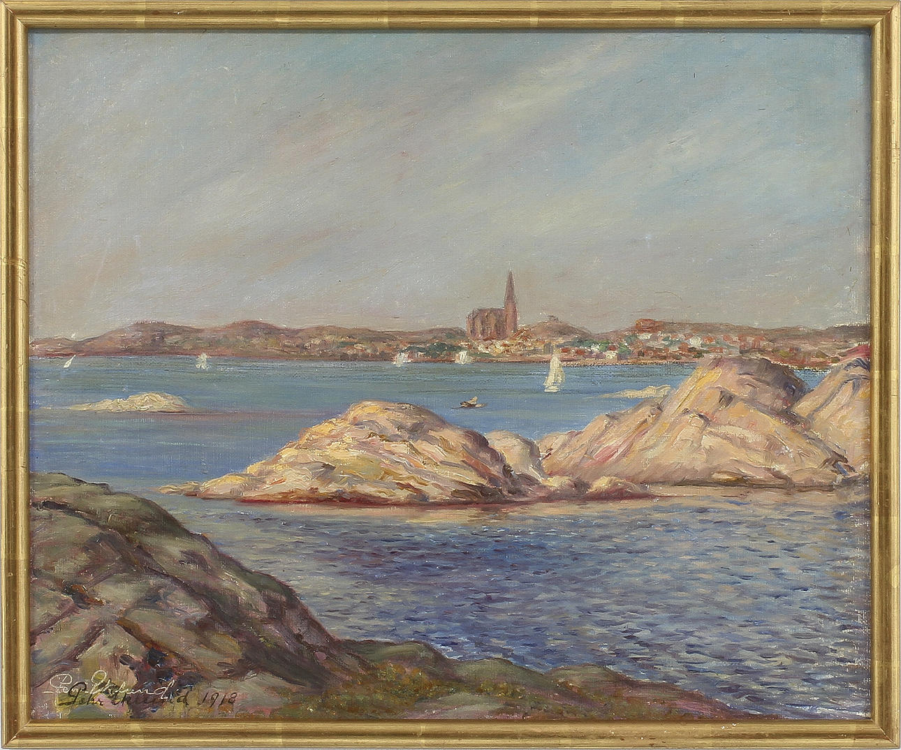 PEHR EKLUND. Olja på pannå, signerad.