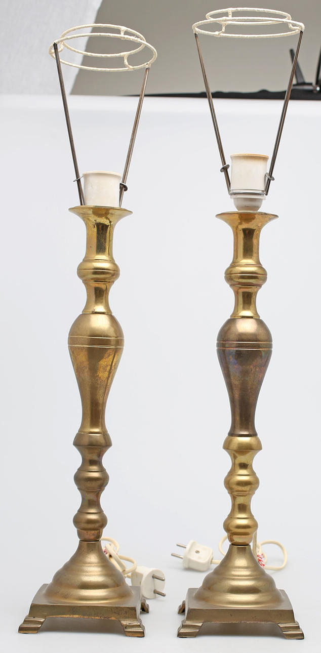 BORDSARMATURER, ett par, barockstil, 1900-talets mitt.