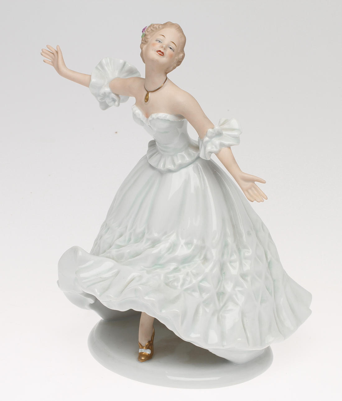 FIGURIN, porslin, märkt Wallendorf, 1900-tal.