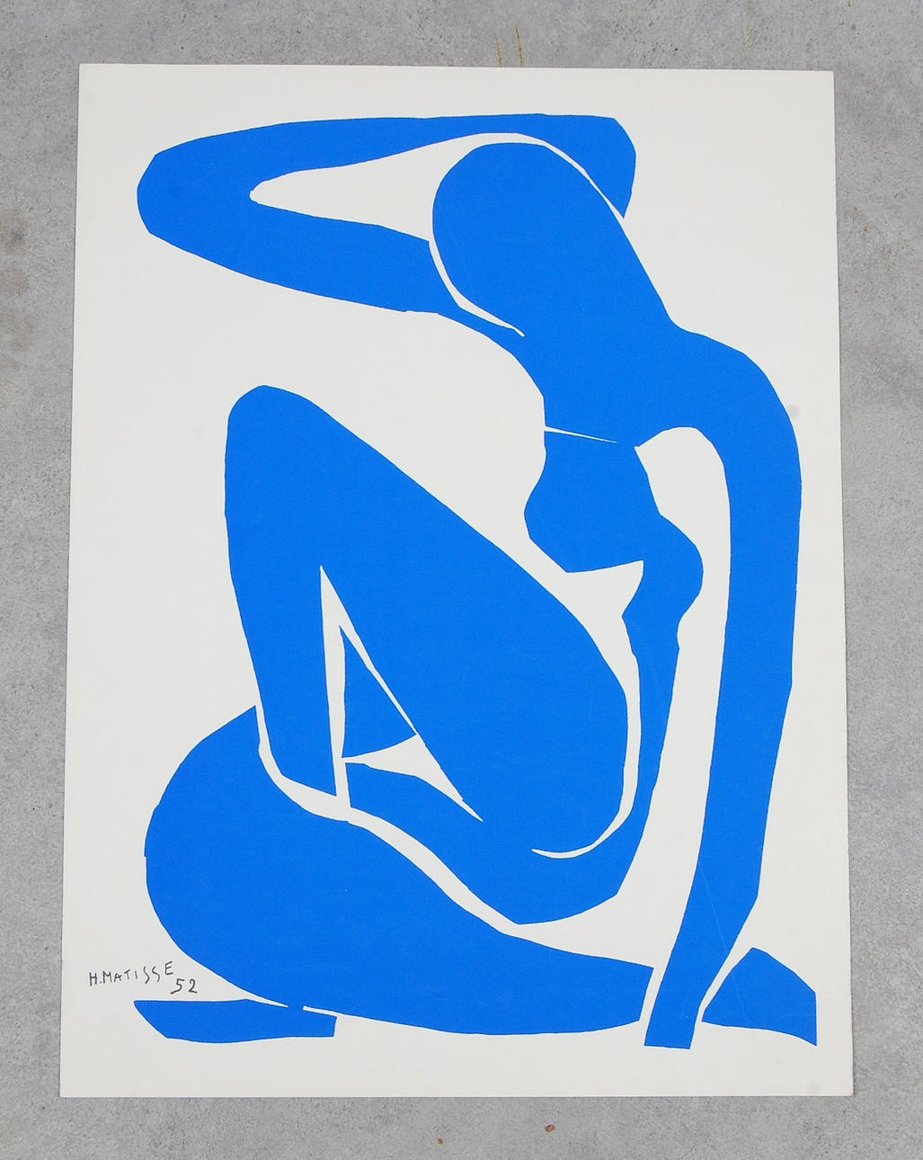 HENRI MATISSE. EFTER. 1869-1954, litografi " Nu bleau " signerad, daterad i plåten, tryckt 1952.