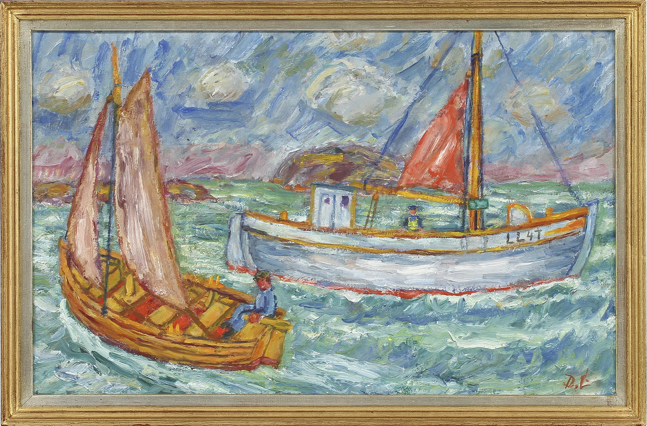 DAVID LARSSON. Olja på duk, signerad D.L.