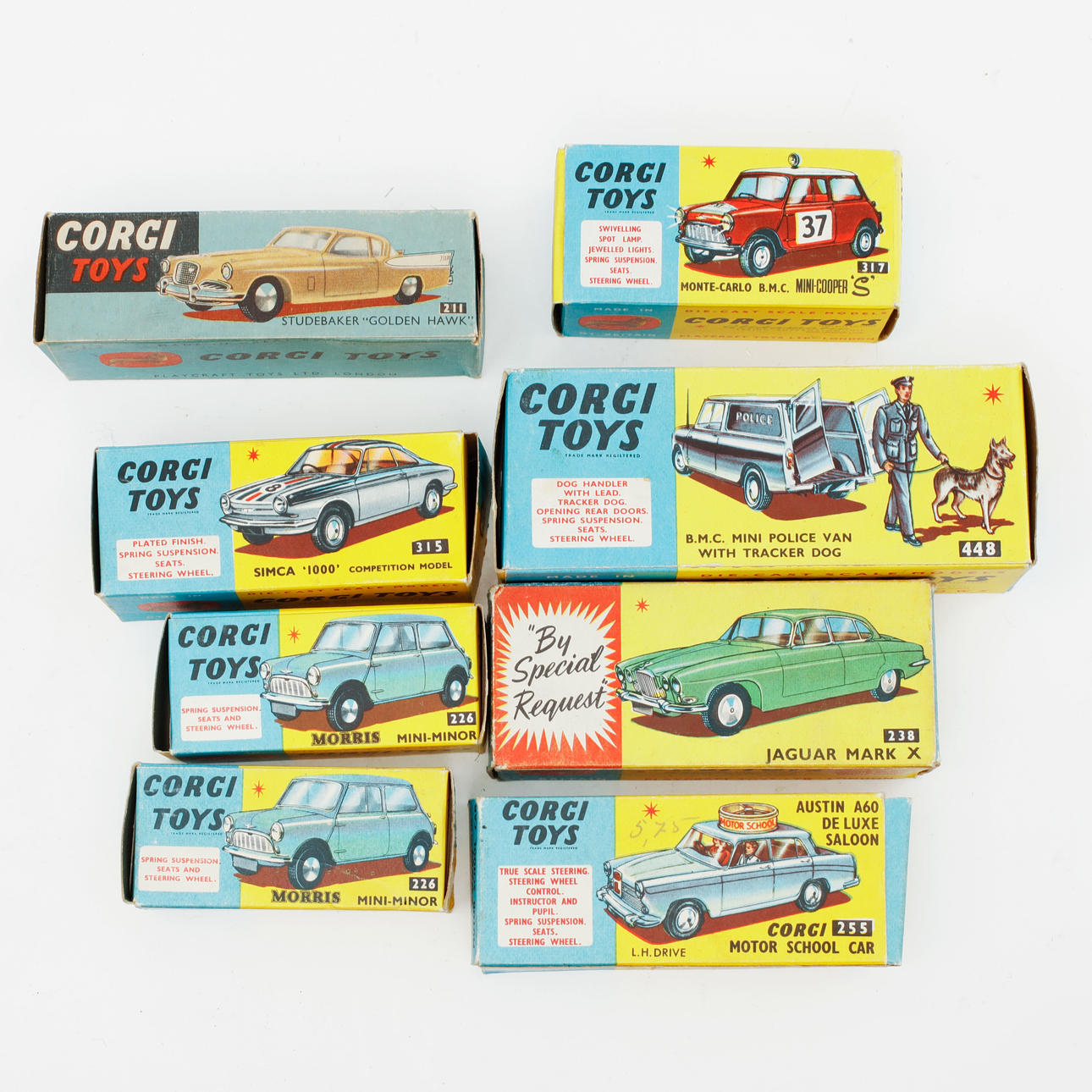 CORGI TOYS, 8 st bilar.