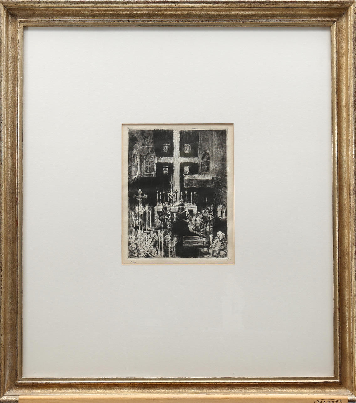 SLEVOGT, MAX (1868-1932). A Passion, etsningsark, signerad med blyerts nere till höger och kopia nere till vänster: 92/100, omkring 1924.