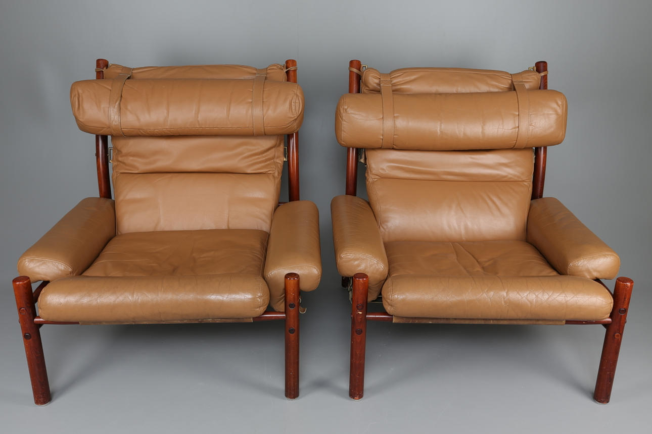 FÅTÖLJER 1 par Arne Norell "Inca" omkring 1950.