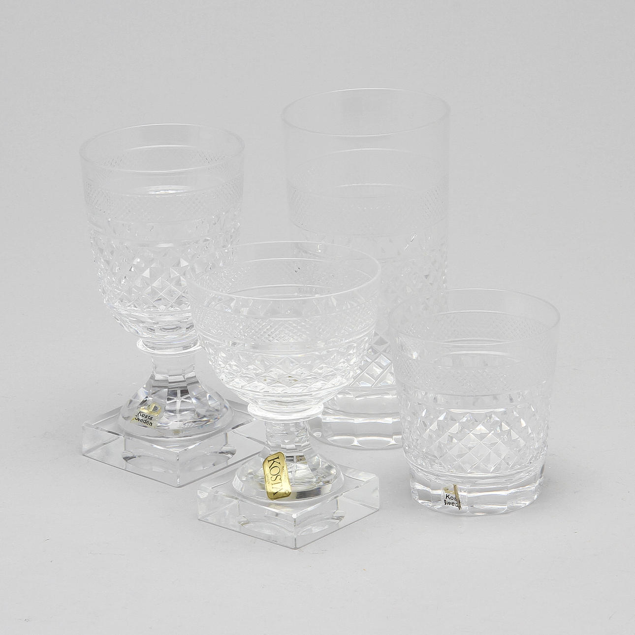 GLASSERVIS "KENT", 39 delar. Elis Bergh för Kosta.