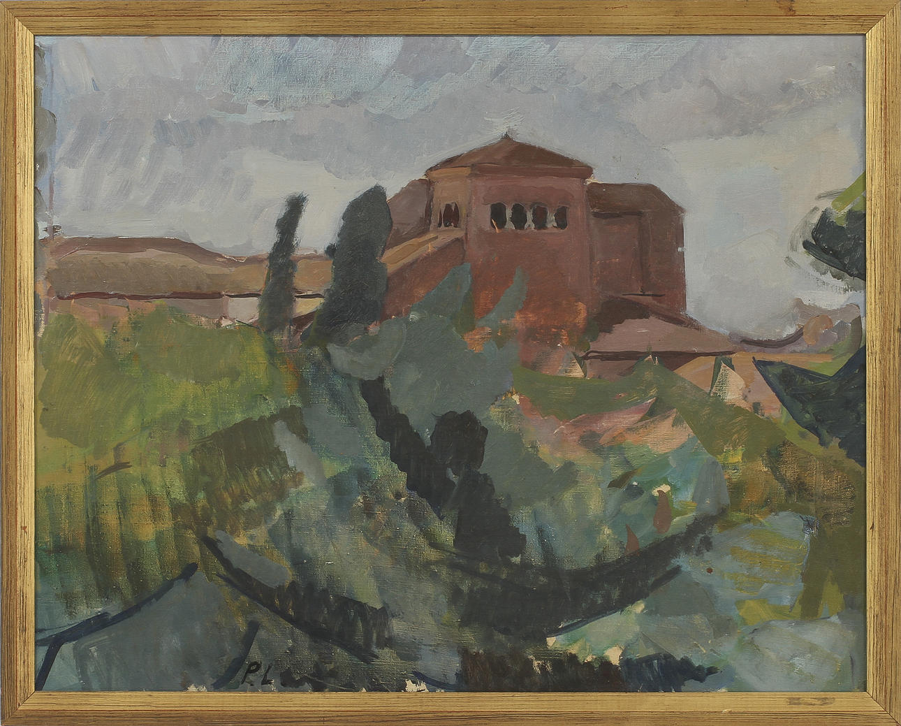 PER LINDEKRANTZ. Olja på duk, signerad P.L.