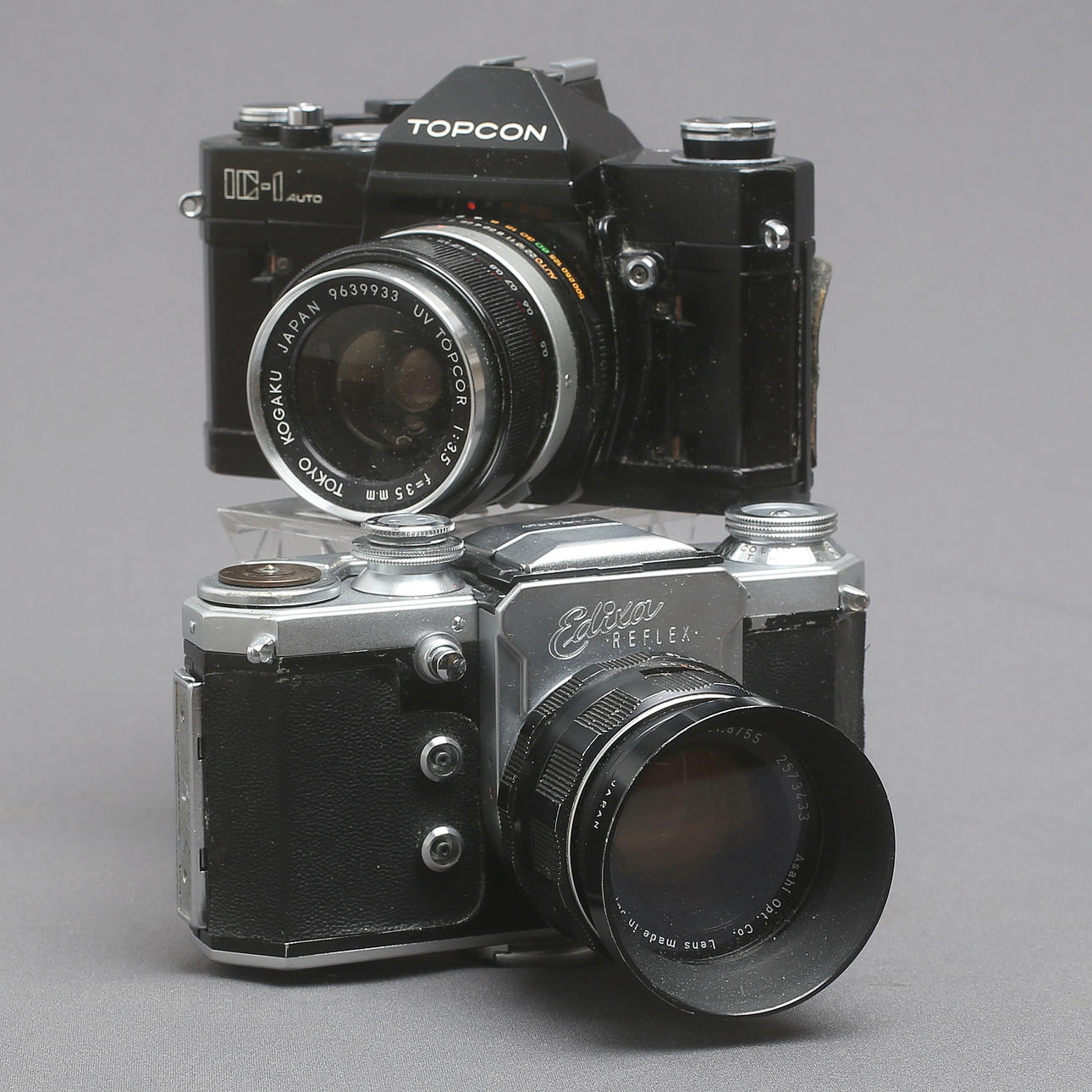 KAMEROR 2 st, TOPCON IC-1 auto samt Edixa Reflex.