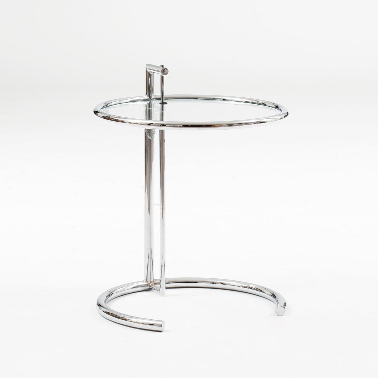 SIDOBORD, glasskiva, förkromad stomme.