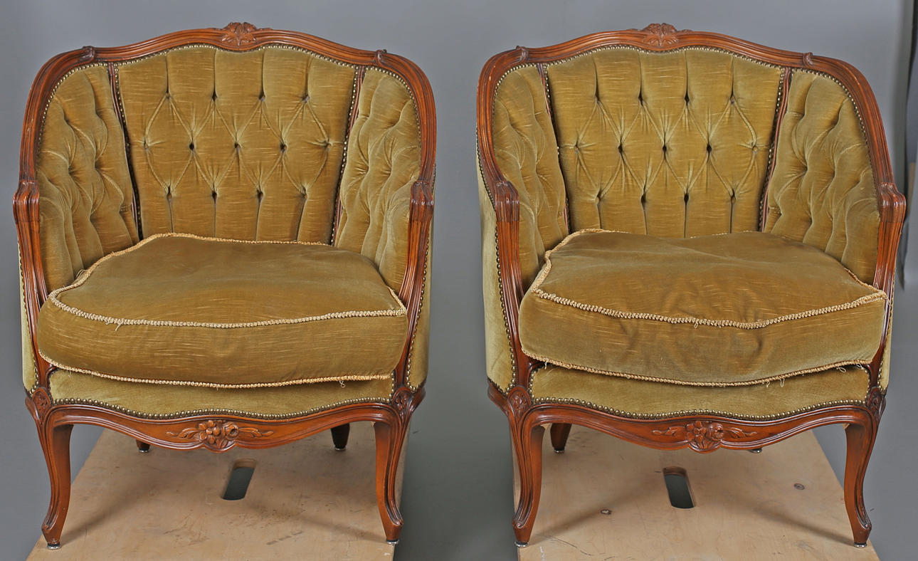 BERGÈRER, ett par, rokokostil, 1900-tal.