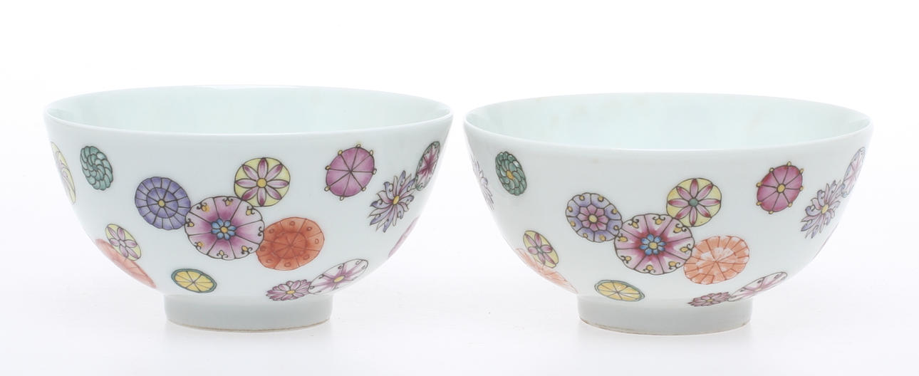 SKÅLAR, ett par, porslin, Kina.
