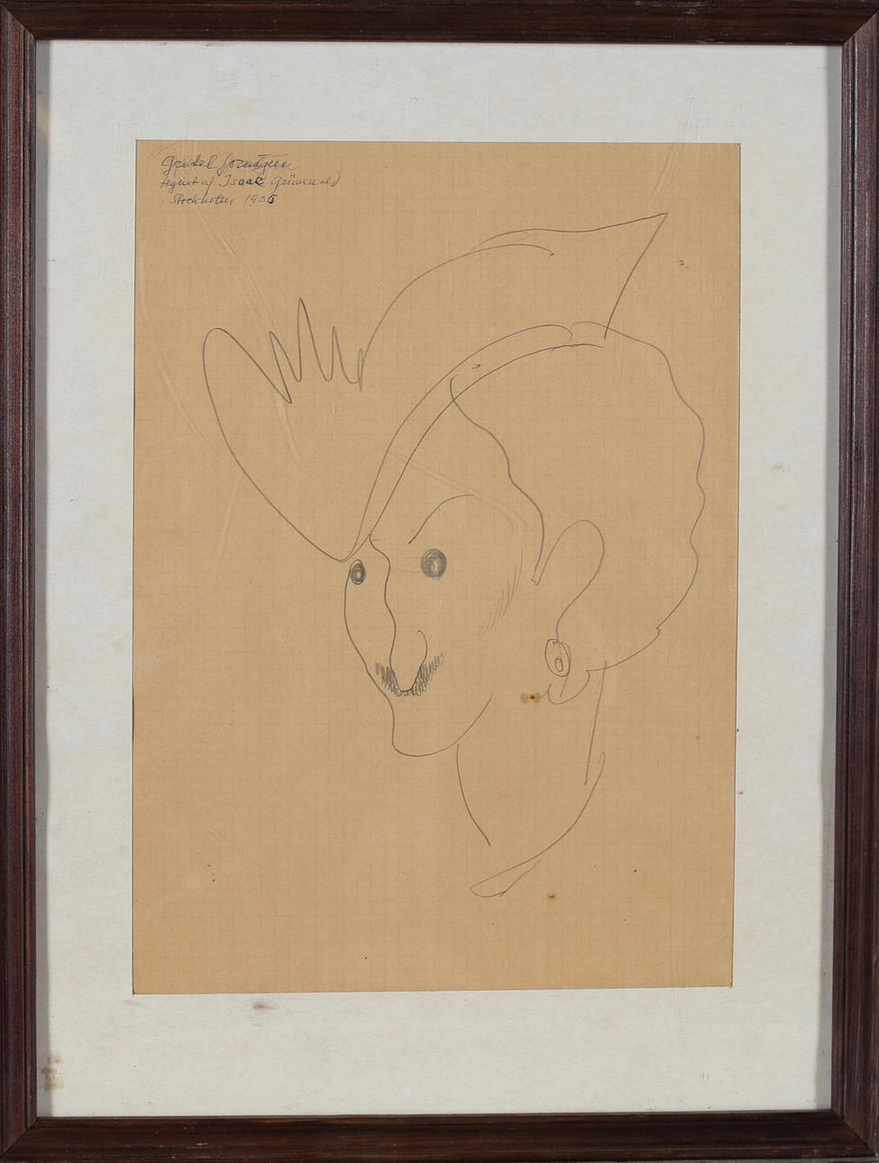 ATTRIBUTED TO ISAAC GRÜNEWALD. Drawing, pencil on paper, unsigned.