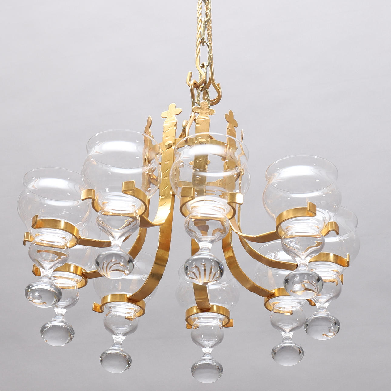CEILING CROWN, gold patinated wrought iron, Bertil Vallien, Boda ...