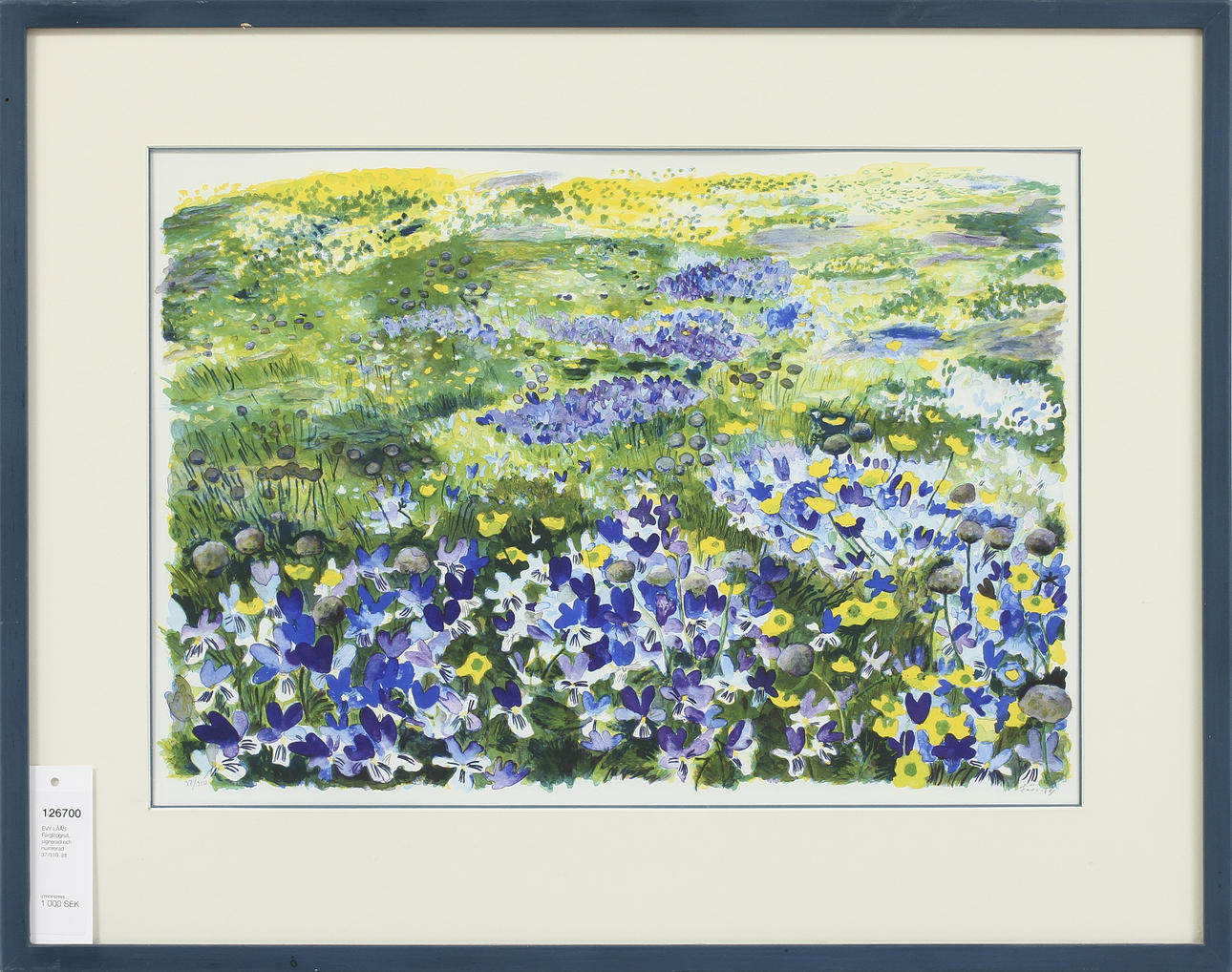 EVY LÅÅS. Färglitografi, signerad och numrerad 37/310.