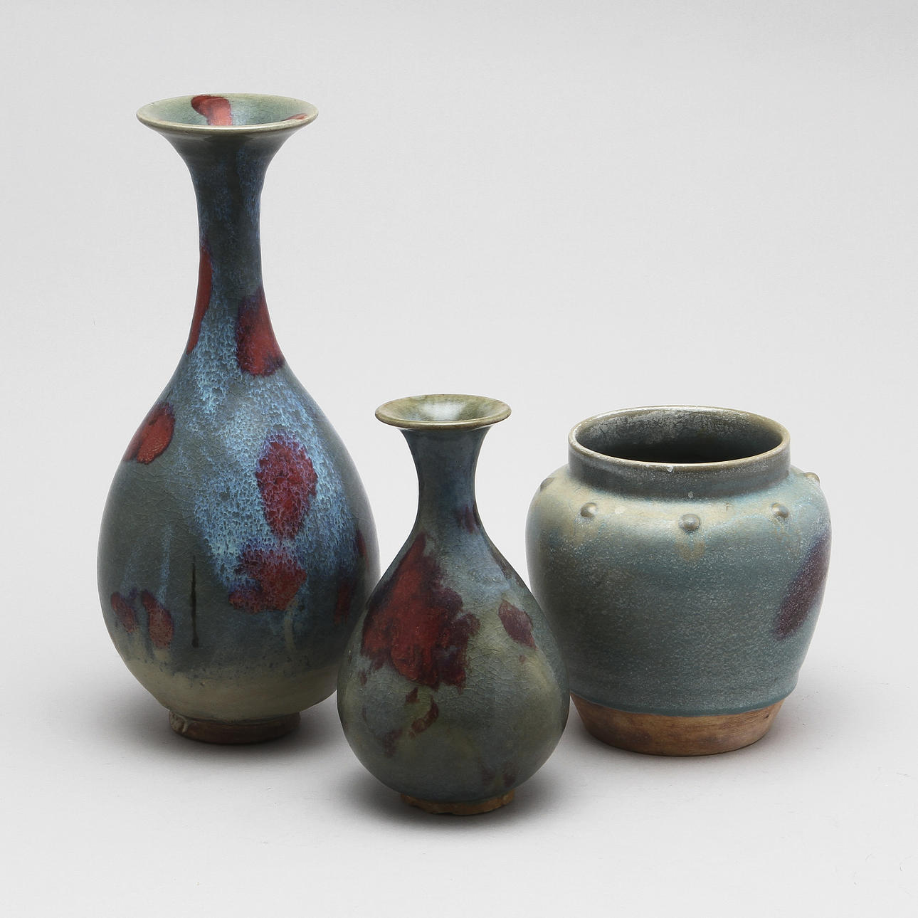 VASER, 3 st, stengods, Kina, song/yuan-stil.