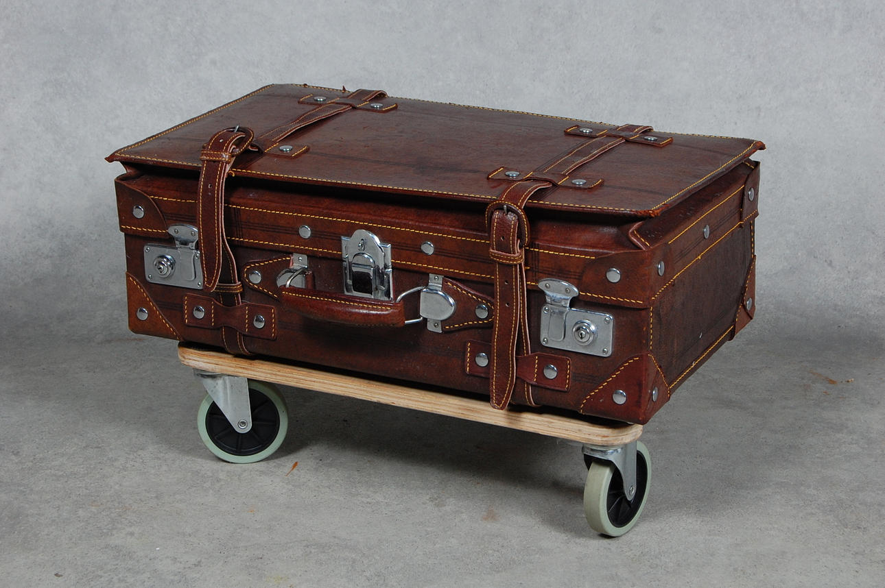 KOFFER, Leder, Ende des 20. Jahrhunderts.