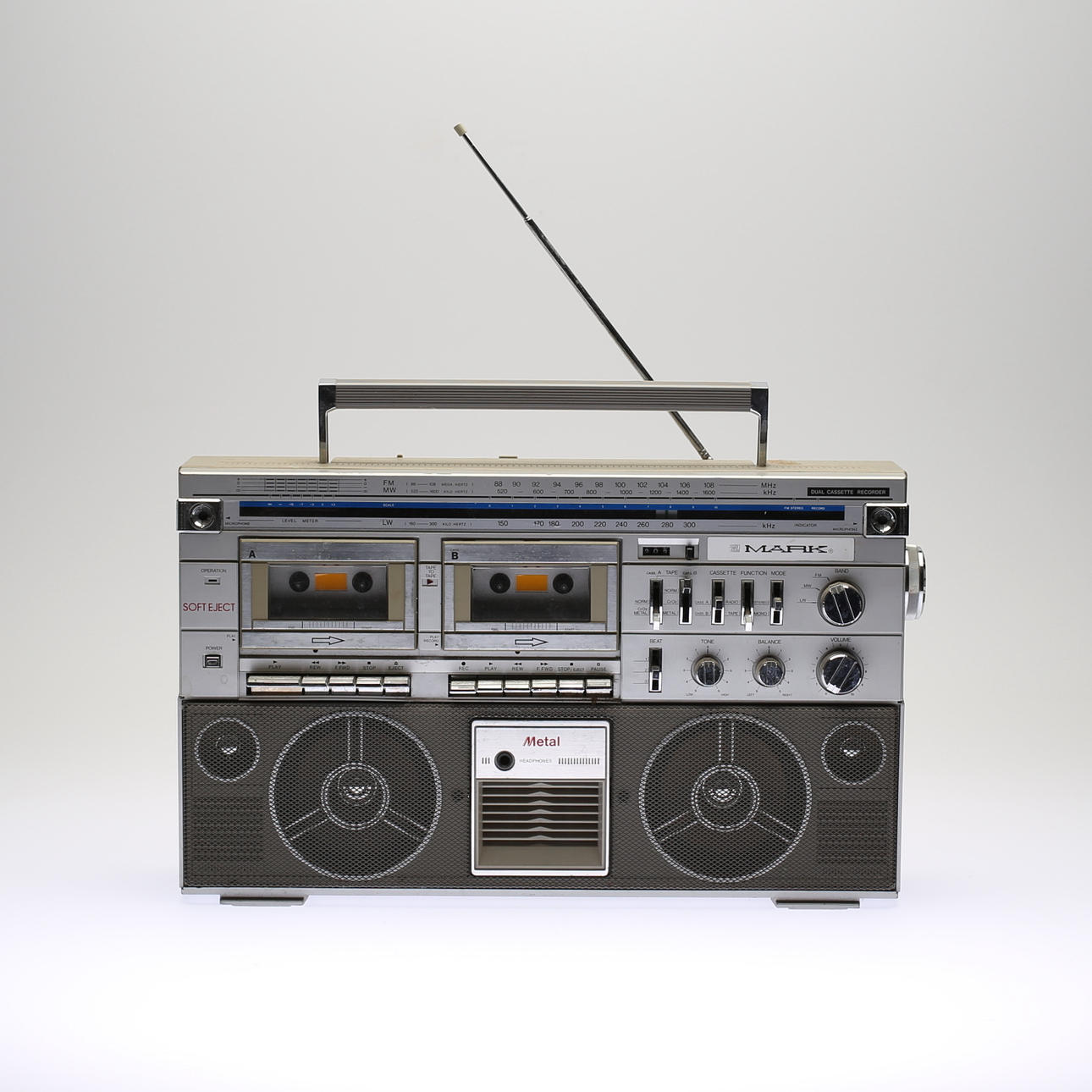 CASSETTE TAPE PLAYER, Mark, 1980s.