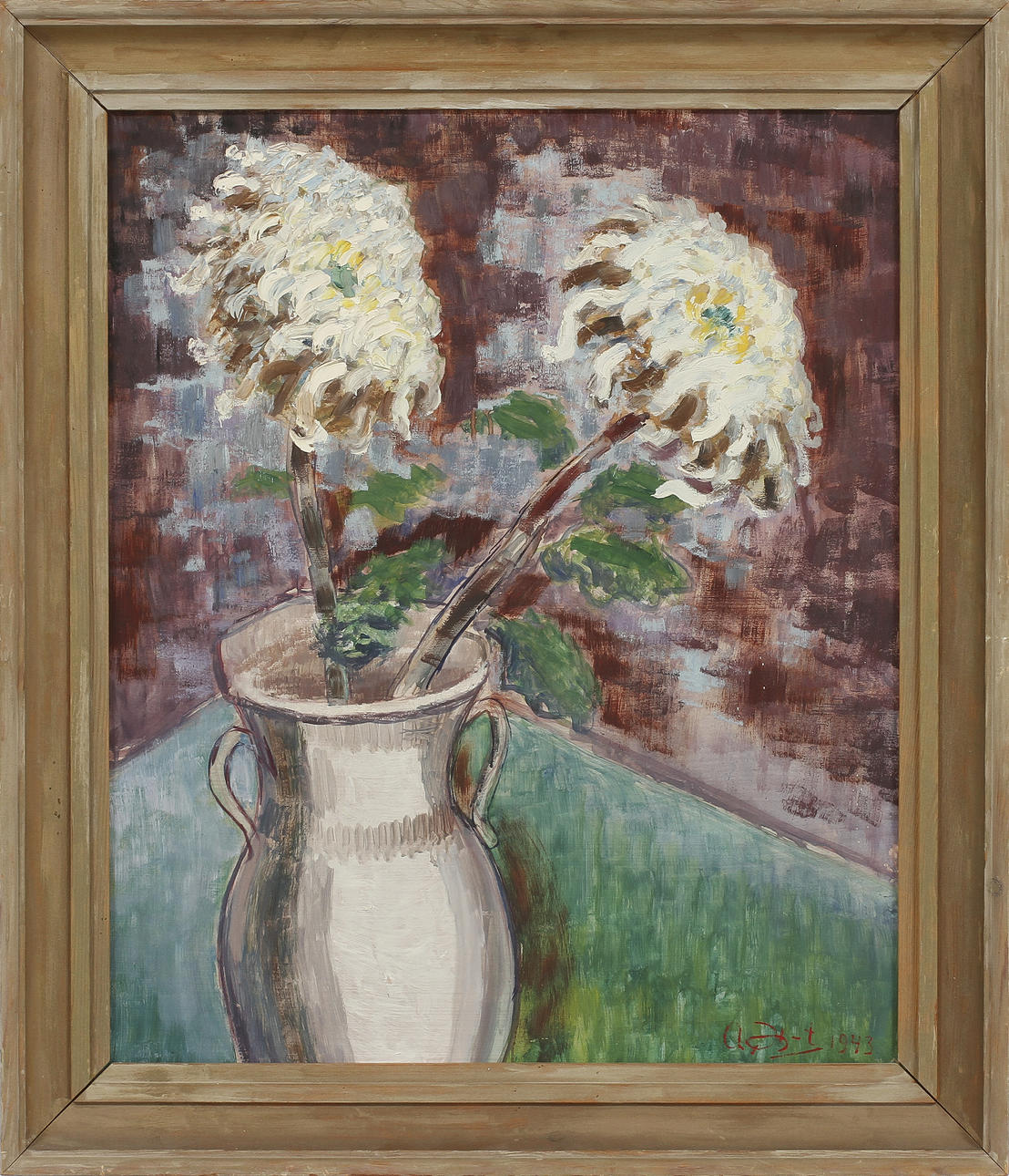 ARVID HERBERT. olja på pannå, sign o dat -43.