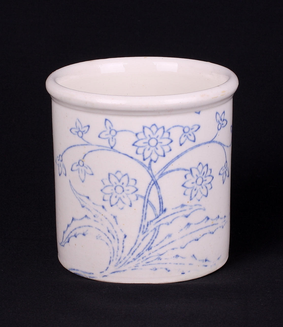 BURK, stenmassa,1/3-liter, blå/vit, Gustavberg.