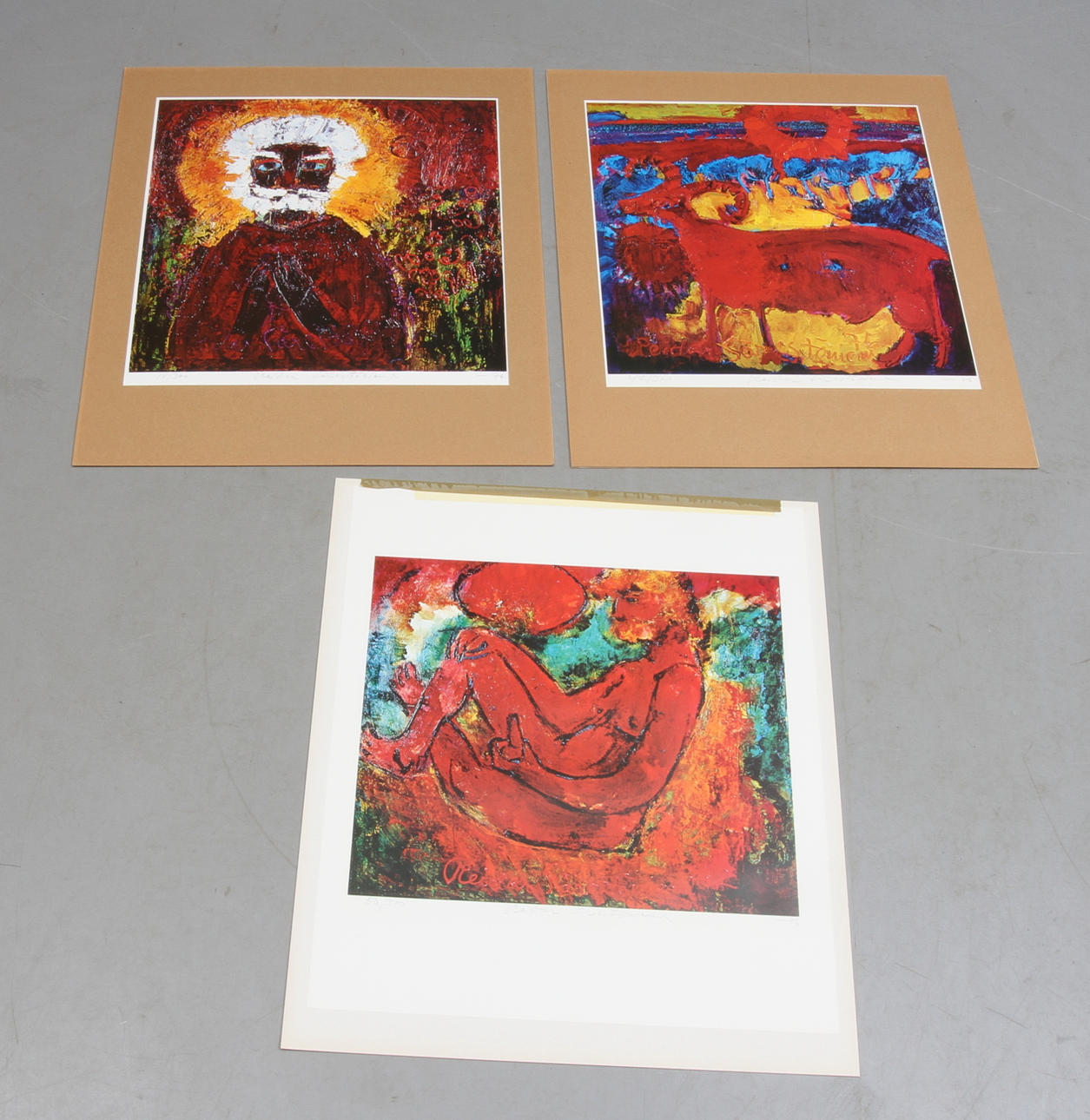 REIDAR SÄRESTÖNIEMI. 3 pcs, offset printing, signed, numbered in edition of 300 and dated -76.