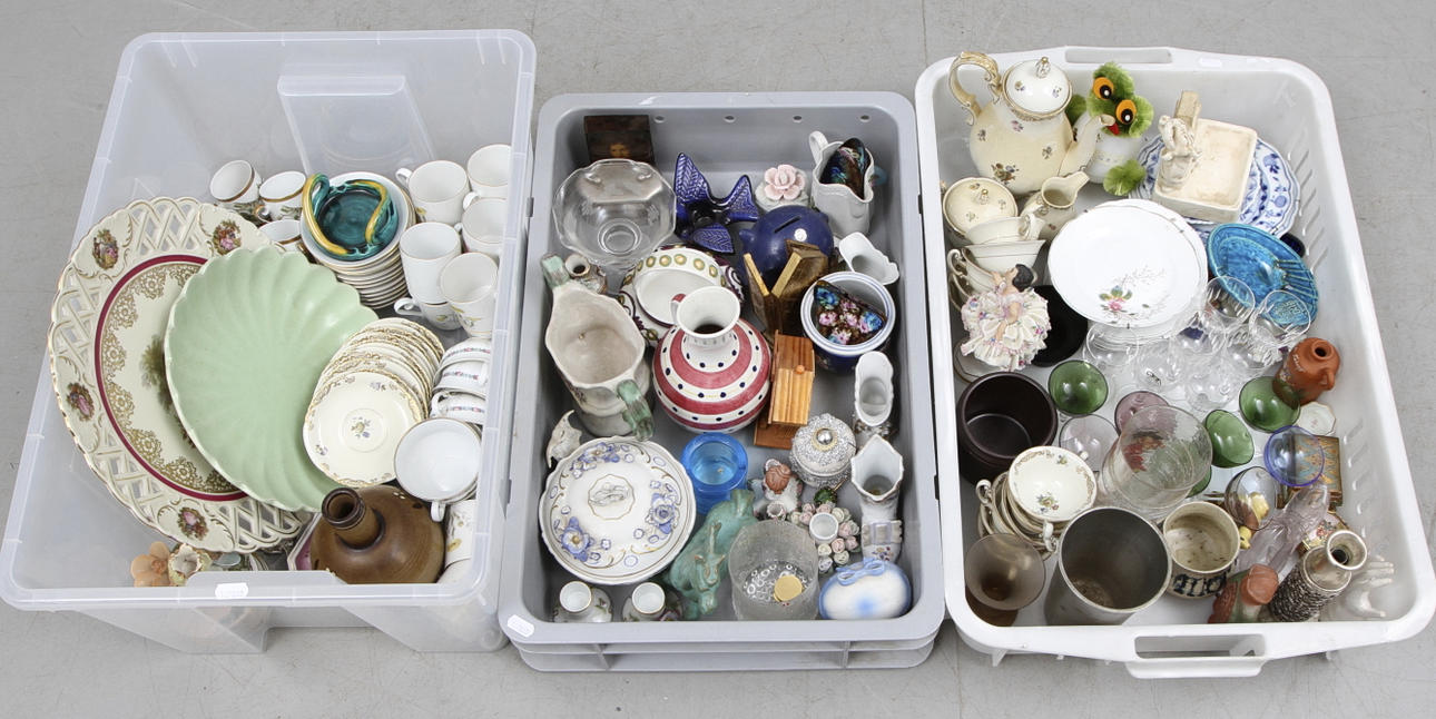 GLAS och KERAMIK, 1900-tal, bl.a. Rörstrand.