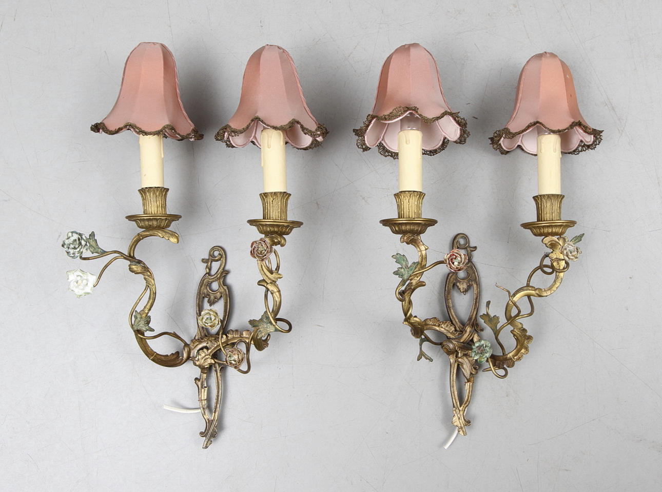 LAMPETTER, ett par, Frankrike, 1800/1900-tal.